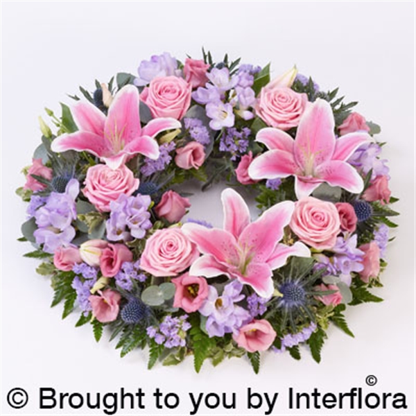 Rose and Lily Wreath